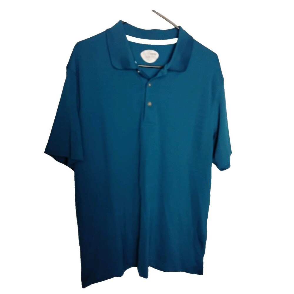 Grand Slam Polo Shirt Mens XL Slim Fit Golf Blue  Short Sleeve
